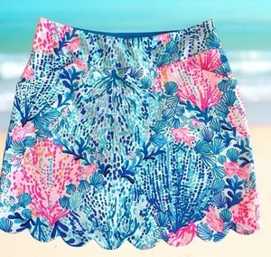 Lilly Pulitzer Monica Luxletic Scallop Skort in Sway With Me Größe 2 Pink Golf - Bild 1 von 13