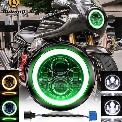 Faro LED verde DRL de 7 pulgadas para Ducati Monster 1000 900 800 750 695 600 Foto 1 de 4