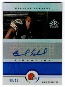 2005 Upper Deck Reflections Braylon Edwards RC #SR-BE Serial #'d 9/15 RARE - Bild 1 von 2