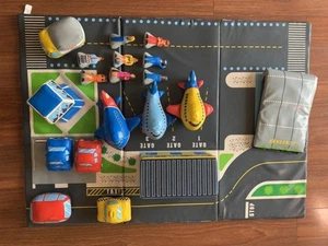 Lakeshore Learning Vinyl Airport Soft Puffy Toy Set Airplanes People Cars - Picture 1 of 16