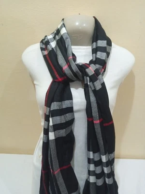 AUTÉNTICO CHAL BUFANDA BURBERRY Londres Envoltura 100% Cachemira Foto 1 de 4