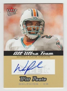 WILL POOLE Dolphins 2005 Ultra All-Ultra Team PLATINUM Autograph SP AUTO /25 SSP - Picture 1 of 2