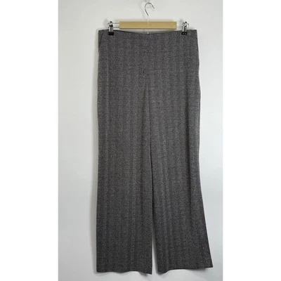 Express Women’s Medium Herringbone Dress Pants Gray Black Side Zip Business - Image 1 of 4
