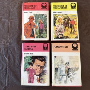 1975 Vintage Lot Of 4 Mills & Boon Hardcover Books With Dust covers - Picture 1 of 17