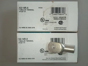 S2-14R-X Tubular Terminal Stud 1/4 (2 boxes of 10) - Picture 1 of 2