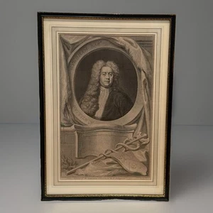 Antique Framed Mezzotint Engraving, Sir William Wyndham, C 1750 - Picture 1 of 5