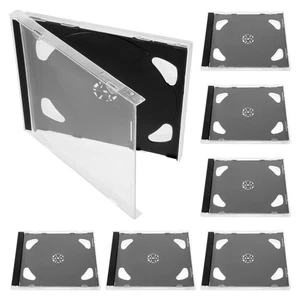 6 Pcs Plastik -CD -Scheibebox -Fall CD-Aufbewahrungshüllen Aus Kunststoff - Afbeelding 1 van 12