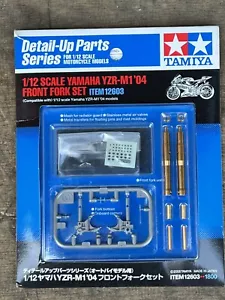 NIB 12603 Tamiya 1/12 Scale Yamaha YZR-M1 2004 MotoGP Front Fork Set - Picture 1 of 5