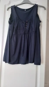 Navy Shoulderless Top Size M - Picture 1 of 4