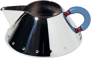 Rahmkännchen ALESSI 18/10 glänzend poliert mit Griff aus PA hellblau 9096 neu - Picture 1 of 1