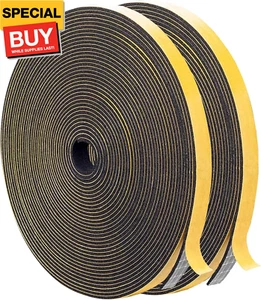 Weather Stripping Door Seal Strip Strong Adhesive Foam Insulation Tape Tape Gask - Picture 1 of 7
