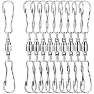 10 Stück Wirbelhaken Clips Smooth Spin Dual Clip Wind Spinner Spiralaufhänger - Bild 1 von 7