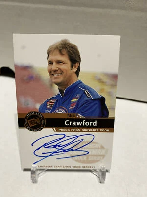 2006 Press Pass Signings Rick Crawford on card Autograph Nascar Auto - Image 1 of 2