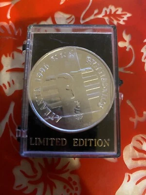 Atlanta 1996 Olympics Commemorative Pure Silver Dollar Coin Gymnastics - Image 1 of 2