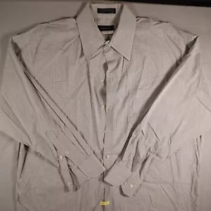 Claiborne Dress Shirt Mens Size XL Checked Wrinkle Free Button Up Single Pocket - Picture 1 of 13
