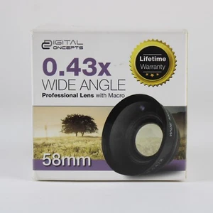 Digital Concepts 0.43x Wide Angle Professional Lens With Macro 58mm - Picture 1 of 5