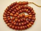 Old Real Antique Rare Natural Amber Necklace / Rosary / Prayer Beads / 38 Grams