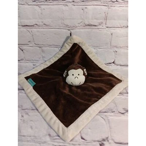 Tiddlewinks Plush Monkey Lovey Brown & Tan Soft Security Baby Blanket 13"x13" - Picture 1 of 8