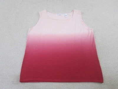 Josephine Chaus Shirt Womens 1 Tank Top Plus Pink Scoop Neck Casual Blouse Ombre - Image 1 of 4