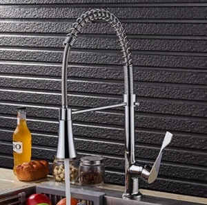 Grifo mezclador de lavabo de cocina de baño frío caliente doble función grifo de una sola manija - Imagen 1 de 6