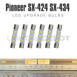6 piezas Pioneer SX-424 SX-434 estéreo LED blanco cálido 8V esfera de fusible medidor de luz - Imagen 1 de 6