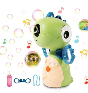 Light up Dinosaur Bubble Maker Machine with Music - Picture 1 of 3