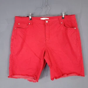 Cato Curvy Women's Cut Off Shorts High Rise Red Size 18W - Picture 1 of 14