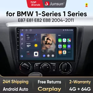 Radio de coche 4+64G para BMW E81 E82 E87 E88 2004 - 2011 Android 13 Carplay GPS Navi - Imagen 1 de 12