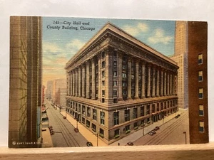 City Hall and County Building: Chicago, IL - Vintage Postcard - Picture 1 of 3