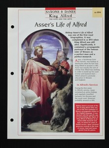 Kings & Queens Maxi Card - Asser's Life Of Alfred - King Alfred -Saxons & Danes