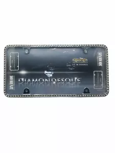 Clear Diamond Bling Crystals Chrome License Plate Tag Frame for Auto-Car-T (3-0) - Picture 1 of 2