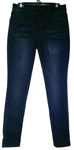 Pantalones de mezclilla JAG 1972 de altura media ajustados negros talla 9 tachonados - Imagen 1 de 12