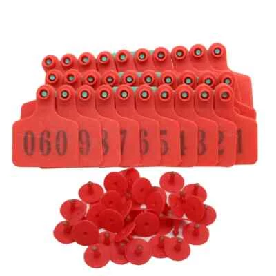 Letreros de etiqueta de oreja de TPU para ganado de vaca con etiquetas de oreja de palabra tarjeta de identificación de animales de granja Foto 1 de 4