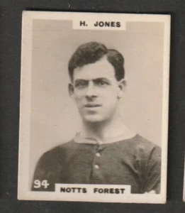 CARD GODFREY PHILLIPS FOOTBALLERS 1921 SOCCER NOTTS FOREST H. JONES - Picture 1 of 2