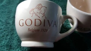 4-BRAND NEW gold and white Godiva 8oz Mugs - Picture 1 of 4