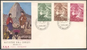 Vatican 1965 Christmas,Nativity,Madonna and Child,Holy Family,Llama,FDC - Picture 1 of 1