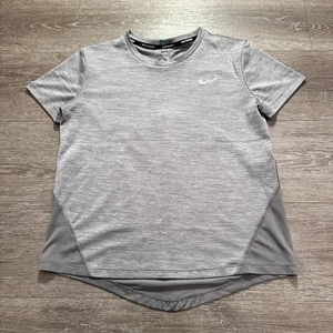 Nike Shirt Womens Small  Gray Short Sleeve Performance Dri-Fit Running Fitness - Picture 1 of 8
