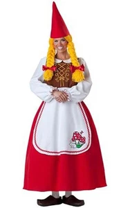 MRS GARDEN GNOME DUTCH ELITE COLLECTION ADULT WOMENS FANCY DRESS COSTUME - Picture 1 of 2