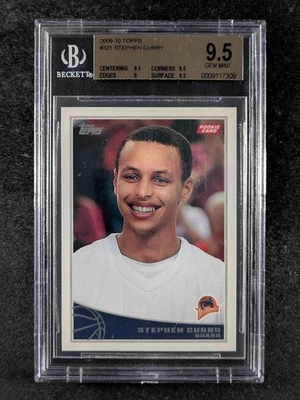 2009-10 Topps STEPHEN CURRY Rookie RC Golden State Warriors #321 BGS 9.5 - Image 1 of 4