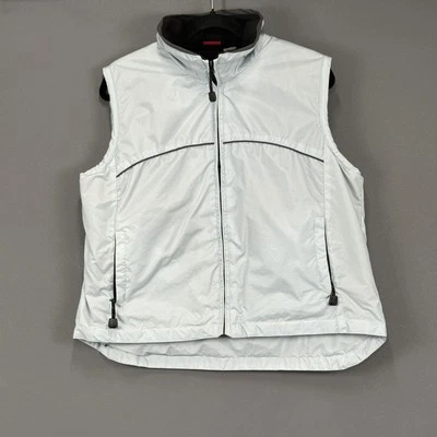 Chaleco Prospirit Mujer Grande Azul Claro Cremallera Completa Polar Forrado Bolsillos Nylon Foto 1 de 4