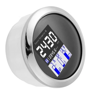 New Black 3.3in Multifunction Gauge RPM Oil Pressure Water Temperature Voltage - Picture 1 of 17