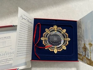 Weißes Haus Christbaumschmuck Kristall Kronleuchter 2002 - Bild 1 von 2