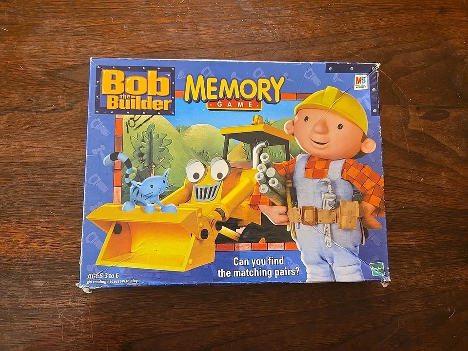  2001 Milton Bradley BOB THE BUILDER Memory Game Hasbro Ages 3 to 6 Complete  - Image 1 of 4