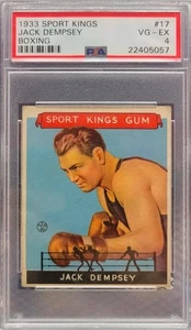 Jack Dempsey 1933 Sport Kings Gum #17 VG-EX PSA 4 - Picture 1 of 1