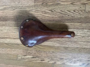 Brooks England Swift Bicycle Saddle Chrome Honey Hammered Copper Rivers - Picture 1 of 12