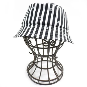 CHANEL Superb condition 24SS AA9874 Coco Beach Coco Mark Striped Bucket - Picture 1 of 10