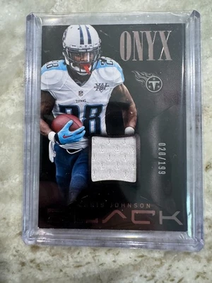 Chris Johnson 2013 Panini Black Onyx Game Worn Jersey Relic #20/199 Titans - Image 1 of 4