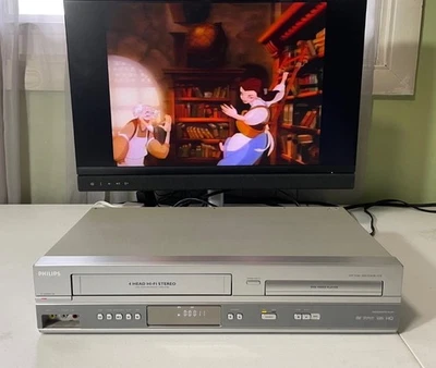 SEE⭐️VIDEO Philips DVP3150V/37 DVD VCR VHS Combo Player - Tested WORKS - Image 1 of 4