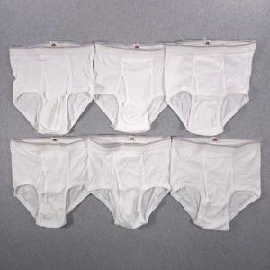 (6) Fruit Of The Loom USA Dad Bear Briefs Tighty Whities Cotton Underwear Men 36 - Picture 1 of 11