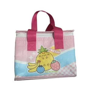 PUSHEEN CAT FRUITS ZIP THERMAL INSULATED COOL LUNCH BAG SCHOOL SANDWICH BOX PUK - Picture 1 of 1